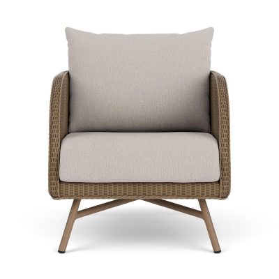 Essence Wicker Club Chair in Fawn/Remy Cloud By Lloyd Flanders