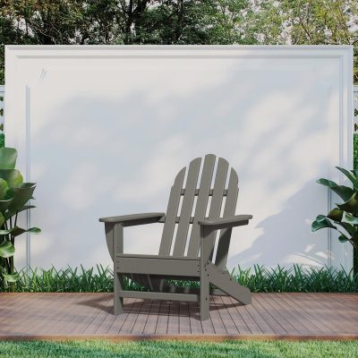 POLYWOOD Classic Adirondack Chair – Slate Grey