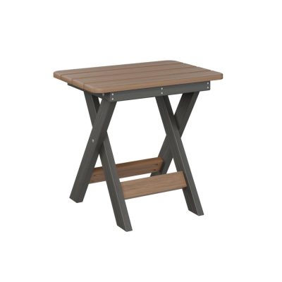 Berlin Gardens Folding End Table – Antique Mahogany on Coastal Gray