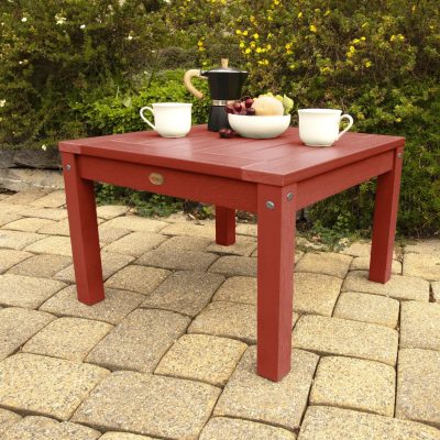 Lakeview Adirondack Side Table – Rustic Red