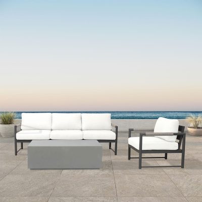 Lakeview Avenue Bay Slate/Pebble Gray 3 Pc Sofa Set – Canvas Natural