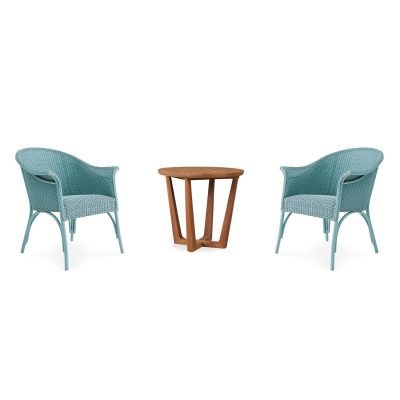 Timeless View 3 Pc Wicker Seating Set W/Club Chairs in Sea Glass By Lakeview