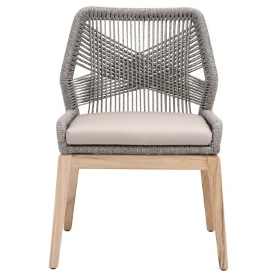 Peninsula Way Woven Rope Dining Side Chair in Platinum – Set of 2 – By Lakeview