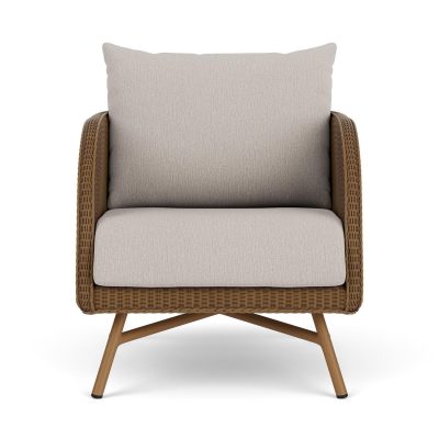 Essence Wicker Club Chair in Hickory/Remy Cloud By Lloyd Flanders