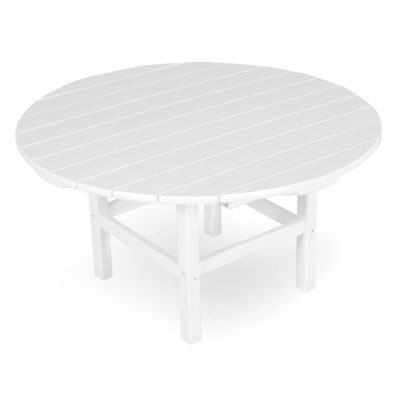 POLYWOOD 38-Inch Round Conversation Table – White