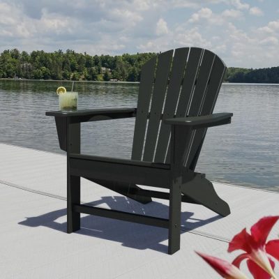 POLYWOOD South Beach Adirondack Chair – Black