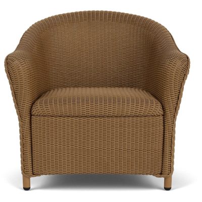 Reflections Wicker Club Chair w/ Padded Seat in Hickory By Lloyd Flanders