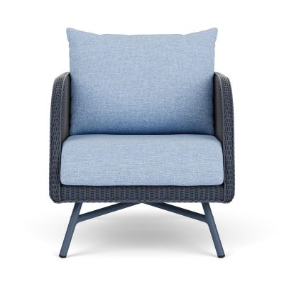 Essence Wicker Club Chair in Denim Blue/Demo Skyway By Lloyd Flanders