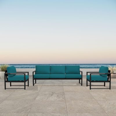 Lakeview Avenue Bay Black/Carbon 3 Pc Sofa Club Chair Set – Spectrum Peacock