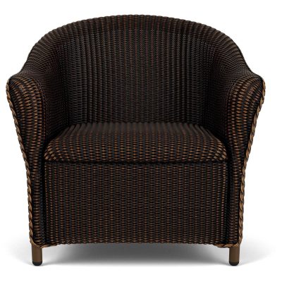 Reflections Wicker Club Chair w/ Padded Seat in Mink By Lloyd Flanders