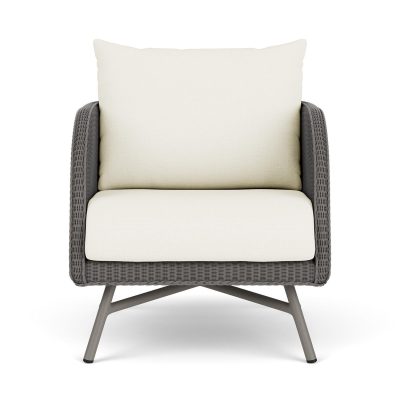 Essence Wicker Club Chair in Pewter/Sailcloth Salt By Lloyd Flanders