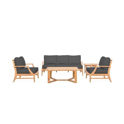 Charleston 5 Piece Lounge Set in Carbon By Teak + Table