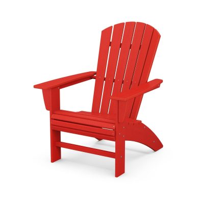 POLYWOOD Nautical Curveback Adirondack Chair – Sunset Red