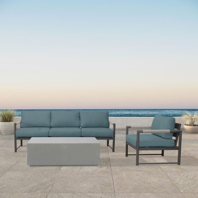 Lakeview Avenue Bay Slate/Pebble Gray 3 Pc Sofa Set – Cast Lagoon