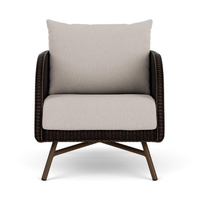 Essence Wicker Club Chair in Mink/Remy Cloud By Lloyd Flanders