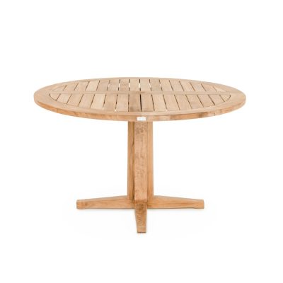 Friday 55 Inch Round Teak Patio Dining Table By Teak + Table