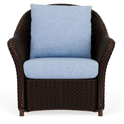 Weekend Retreat Wicker Club Chair in Mink/Demo Skyway By Lloyd Flanders