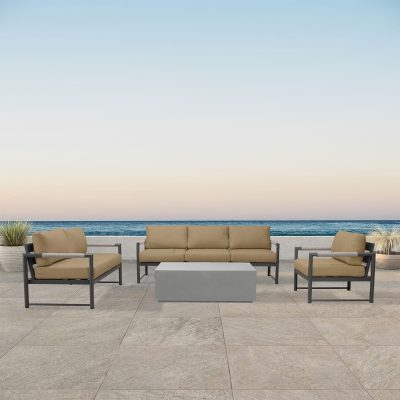 Lakeview Avenue Bay Slate/Pebble Gray 4 Pc Sofa Loveseat Set – Heather Beige