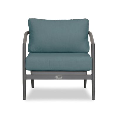 Midnight Cove Aluminum Club Chair in Slate/Pebble Gray/Cast Lagoon By Lakeview Outdoor Designs