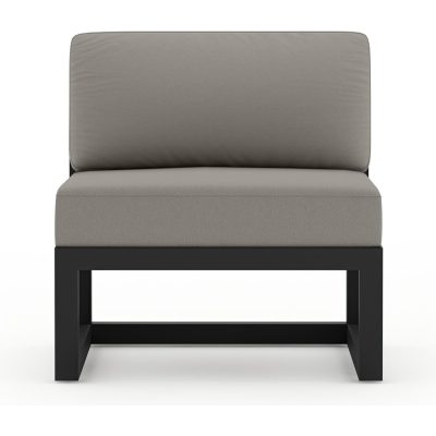 Misty Cove Aluminum Middle Section in Black W/ Canvas Charcoal Cushions By Lakeview