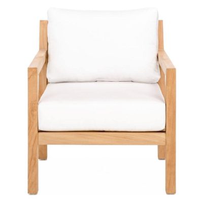 Monday Teak Patio Club Chair in Natural By Teak + Table